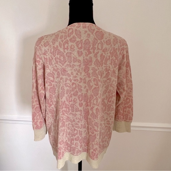 Gabby Isabella Metallic Pink Leopard Sweater - Picture 6 of 12